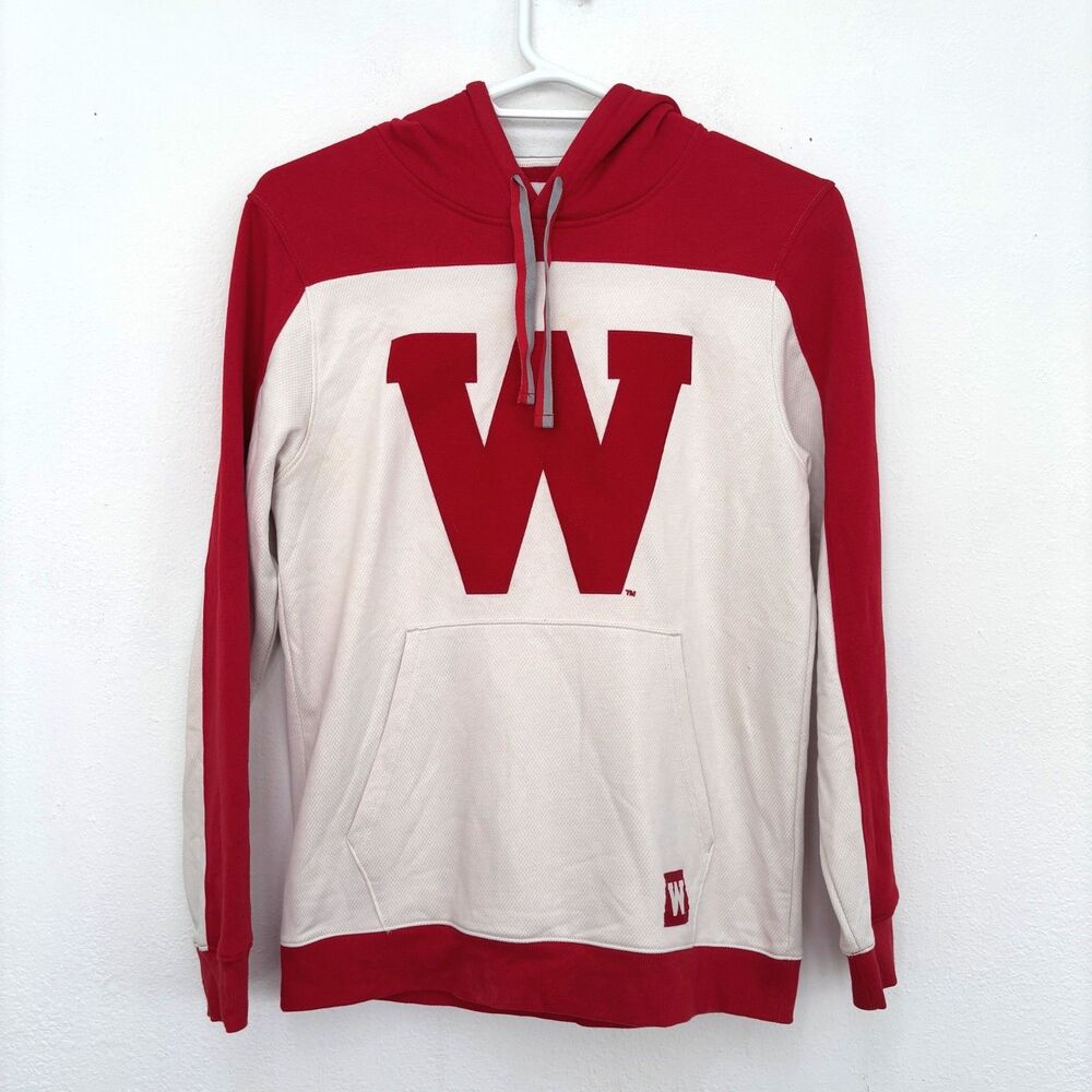 Wisconsin Badgers Under Armour Hoodie Medium Football NCAA College Preppy